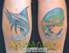 Calf tattoos